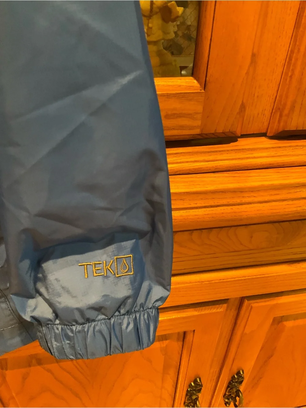 L.L. Bean Kids Blue and Navy Hooded Rain Jacket Coat 8
